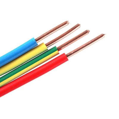 Cabos de isolamento de PVC de cor personalizados para fios de casa 450/750V BV/BVR 1,5 mm 2,5 mm 4 mm 6 mm
