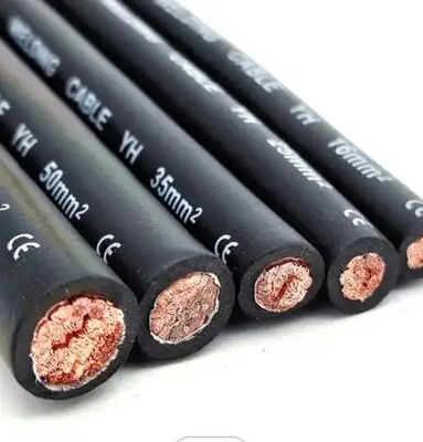 Cabos de solda de cobre puro de alta tensão 50 mm condutor isolado de baixa perda com isolamento de borracha de PVC XLPE